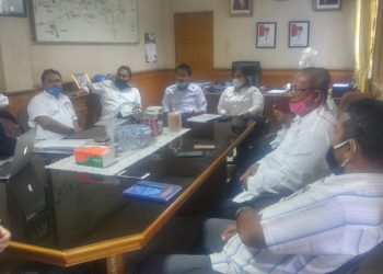 Rapat PDAM Tirtauli dengan tim IUWASH membahas program KKMA, Rabu (9/9/2020).