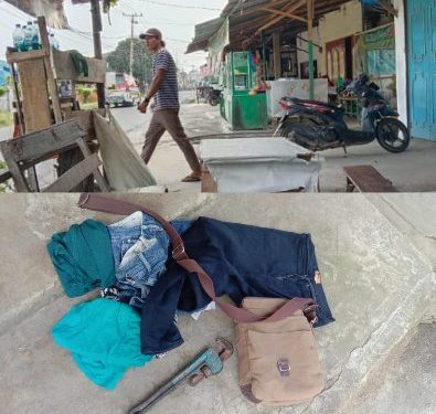 (Atas) Sur saat proses pengintaian, (bawah) barang bukti yang diamankan. (ist).