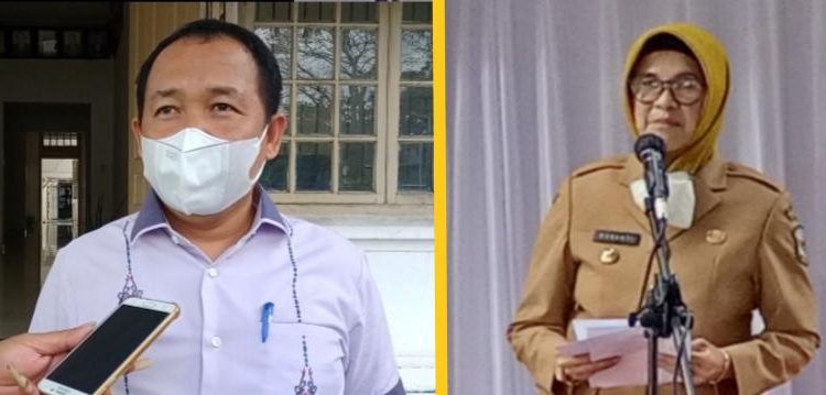 (Kiri) Ketua DPRD Siantar, Timbul Marganda Lingga, (kanan) Walikota Siantar, Susanti Dewayani.