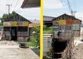 Bangunan warung di Rambung Merah yang diprotes oleh warga karena berdiri di atas drainase dan sempadan jalan. (nda)
