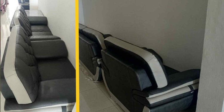 Deretan sofa yang masih bagus yang pernah ada di ruang Pimpinan DPRD Siantar, yang kini sudah tidak kelihatan lagi. (isiantar/nda)