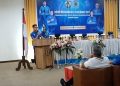 Sekretaris DPD KNPI Sumut, Muhammad Tarmizi, tengah menyampaikan kata sambutan pada pembukaan Musda ke-14 DPD KNPI Kota Pematangsiantar, Sabtu (9/5/2026).